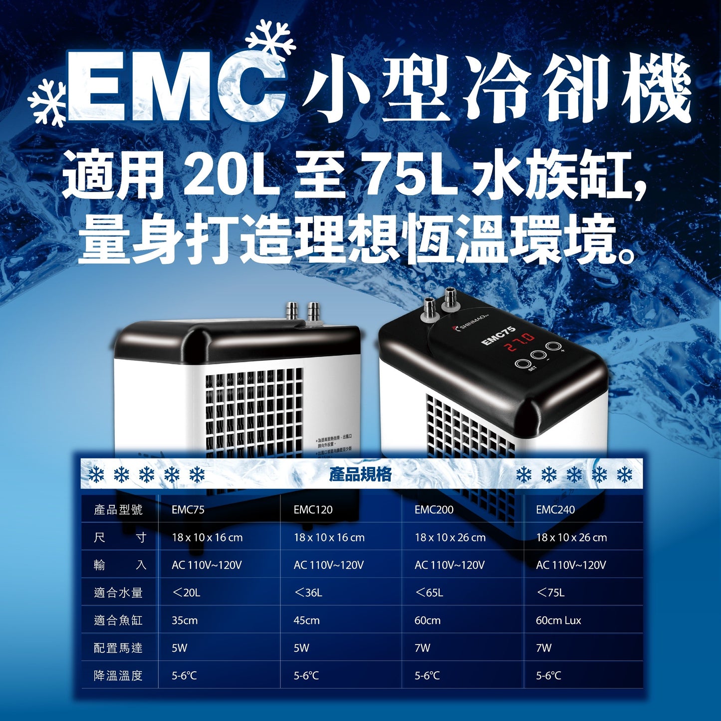 欣茂 EMC 小型冷卻機 65L以下水體量適用