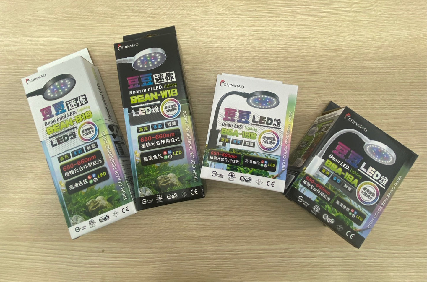 豆豆迷你夾燈/豆豆夾燈 黑白雙色 1.5尺以下魚缸適用