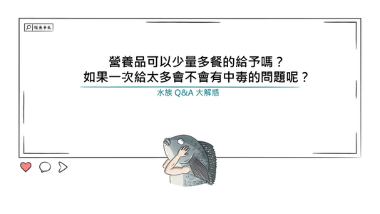 營養品的劑量可以隨心調整嗎？從魚類生理，了解魚類營養劑量的設計邏輯