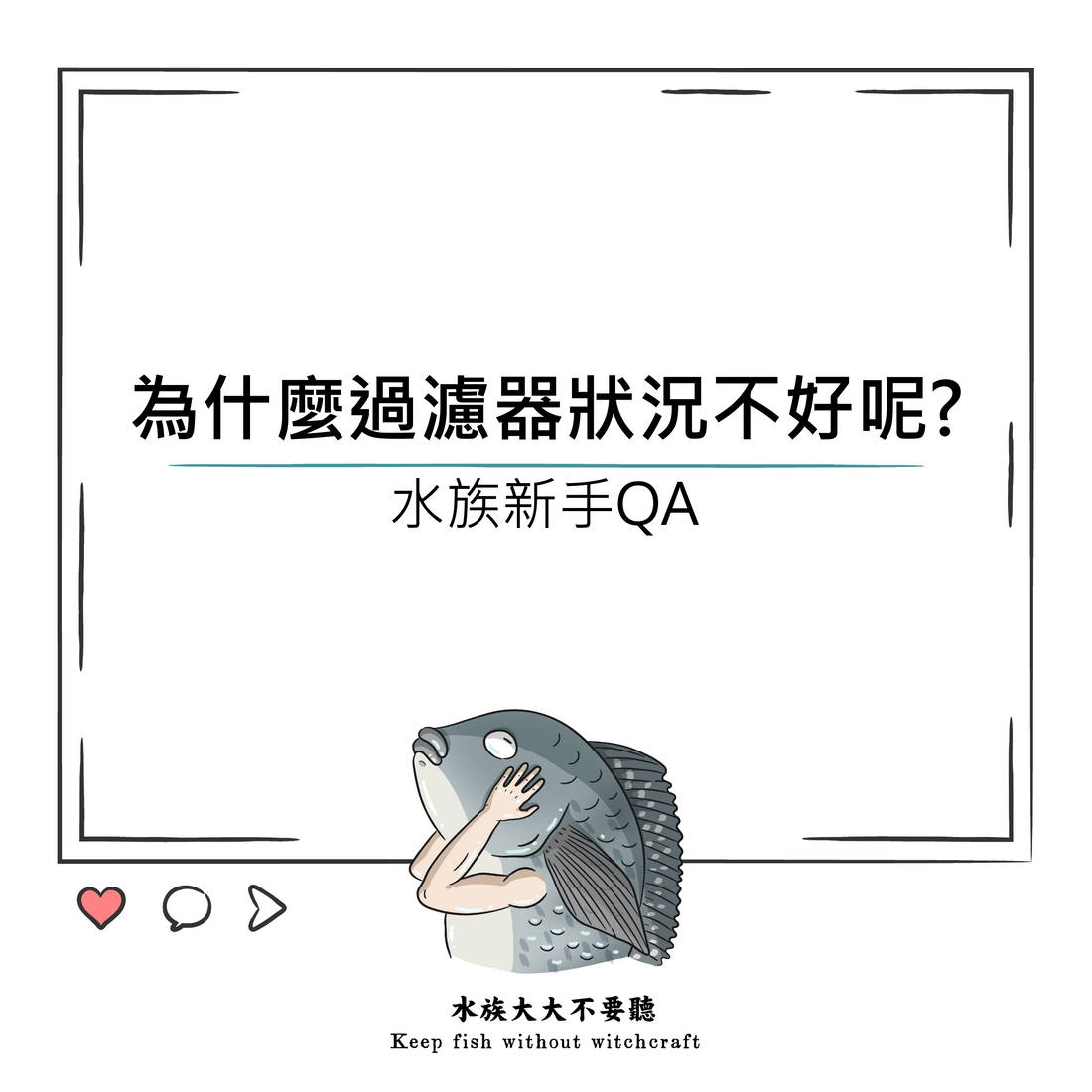 為什麼裝了過濾器魚缸狀況還是不好呢? 要怎麼修正呢?