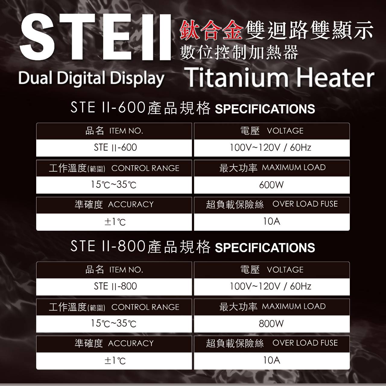 欣茂 STEII 鈦合金加溫棒 800W（600–950L）