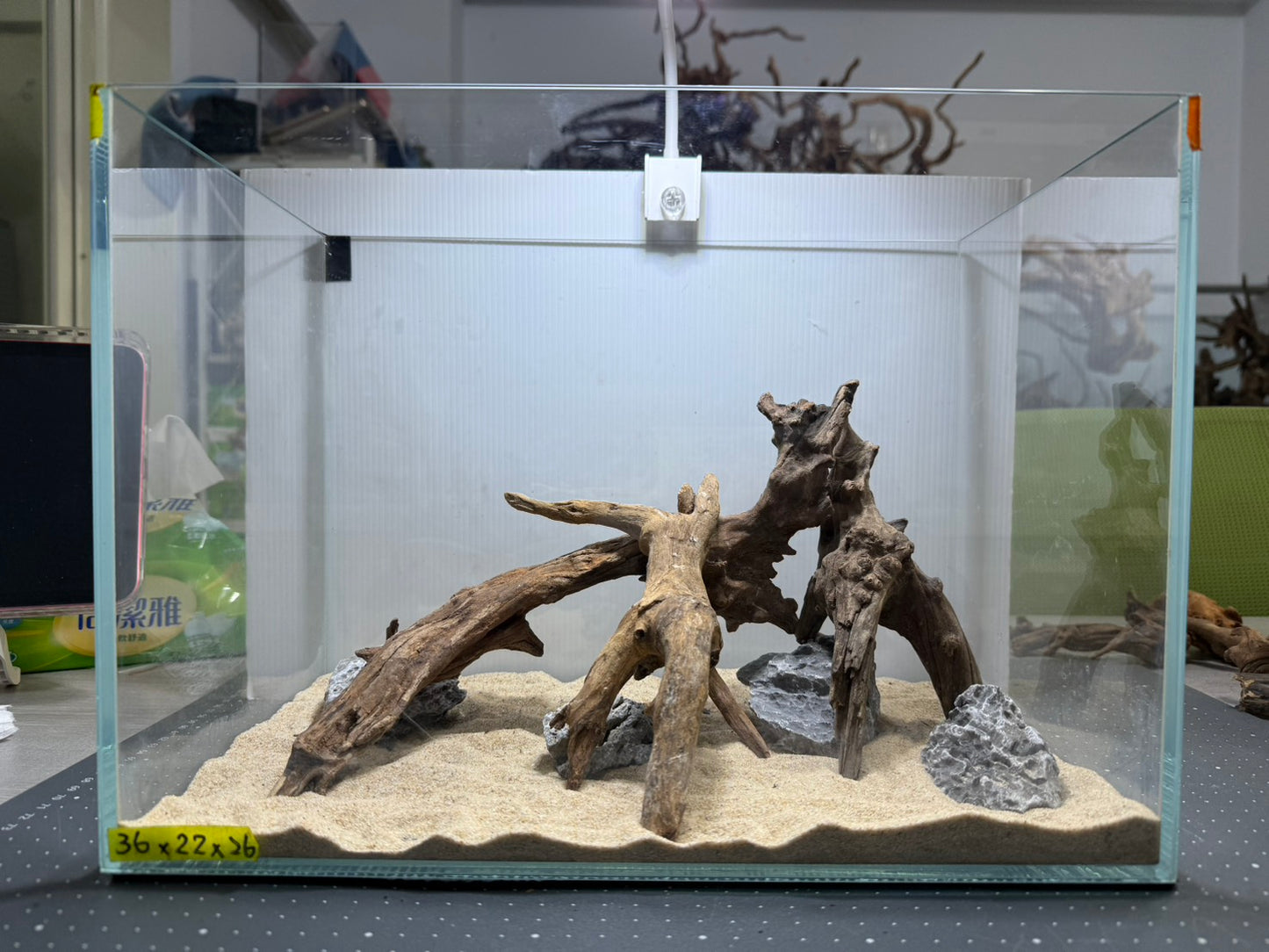 1.2尺標準缸(36*22*26) 沉木造景