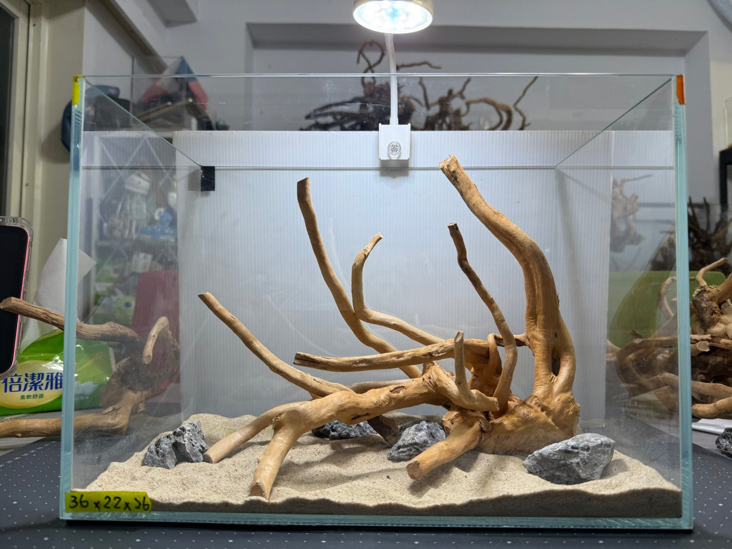 1.2尺標準缸(36*22*26) 沉木造景