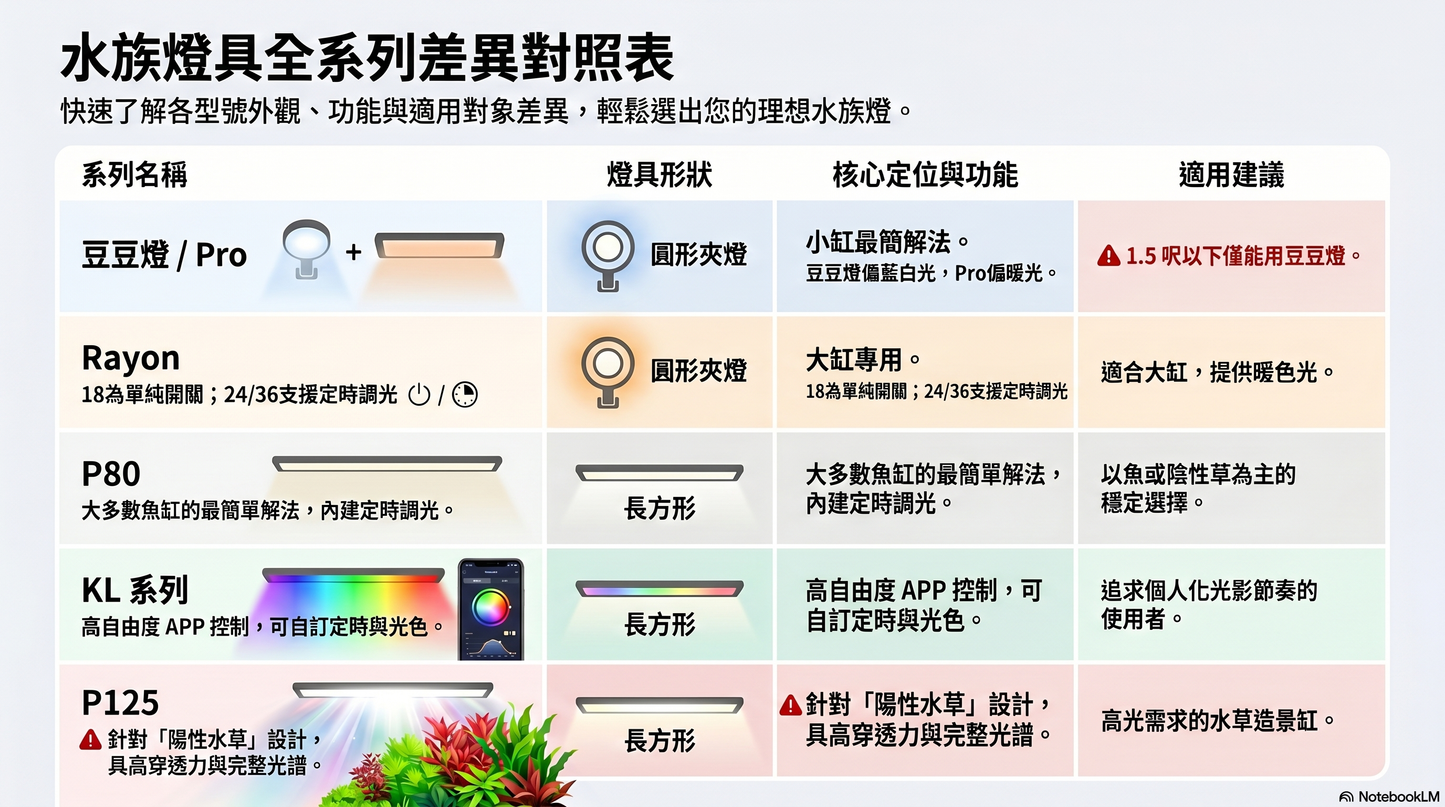 欣茂  Rayon-18 光束夾燈 (高度45cm魚缸適用)